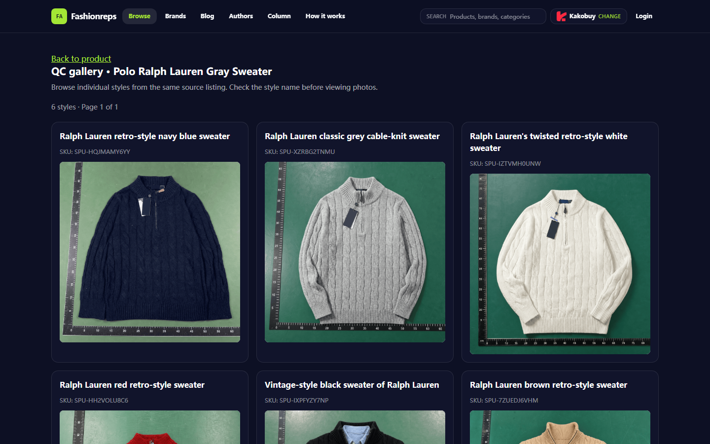 Polo Ralph Lauren Accessory Picks: Spreadsheet vs. Sheets