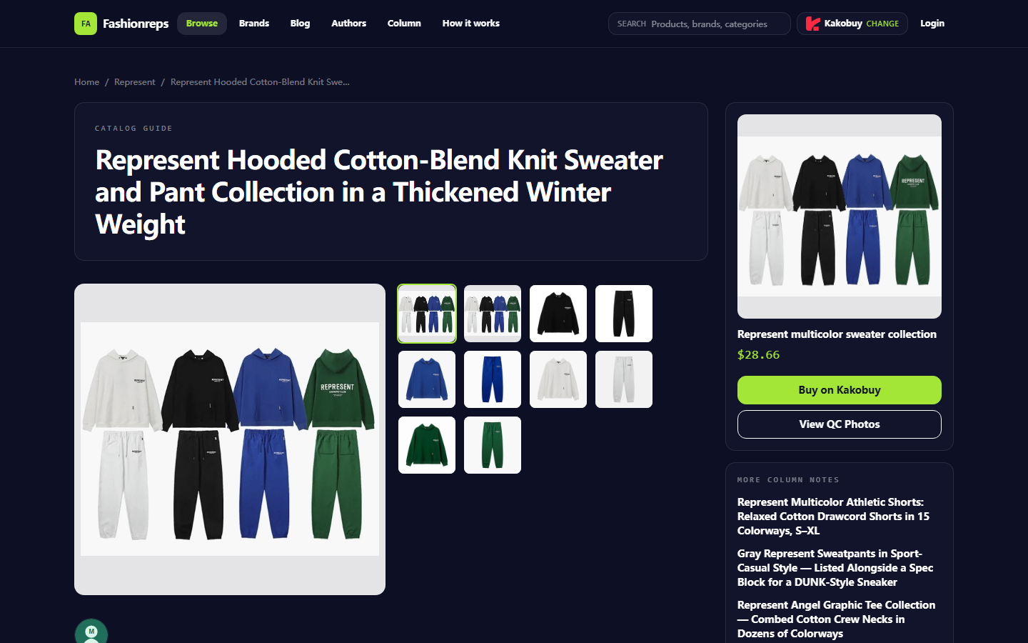 Represent: Compare Agent Rates and Shipping on FashionReps