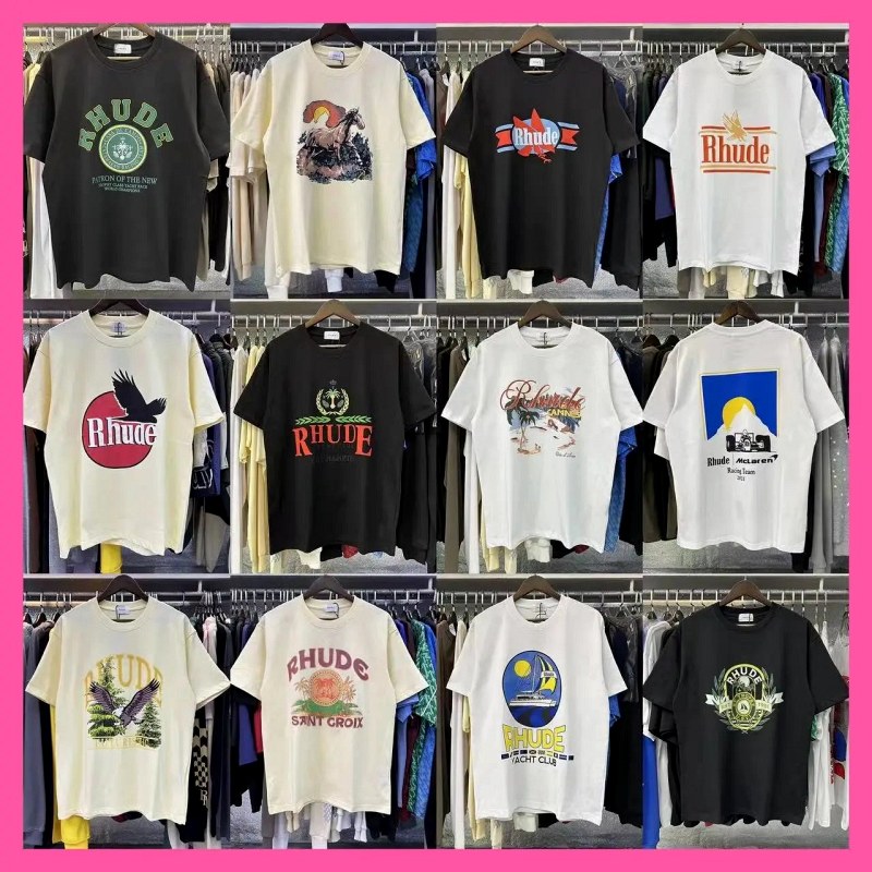 Rhude Streetwear T-Shirt Collection Review: 220g Long-Staple Cotton, Loose Cut, Dozens of Colorways